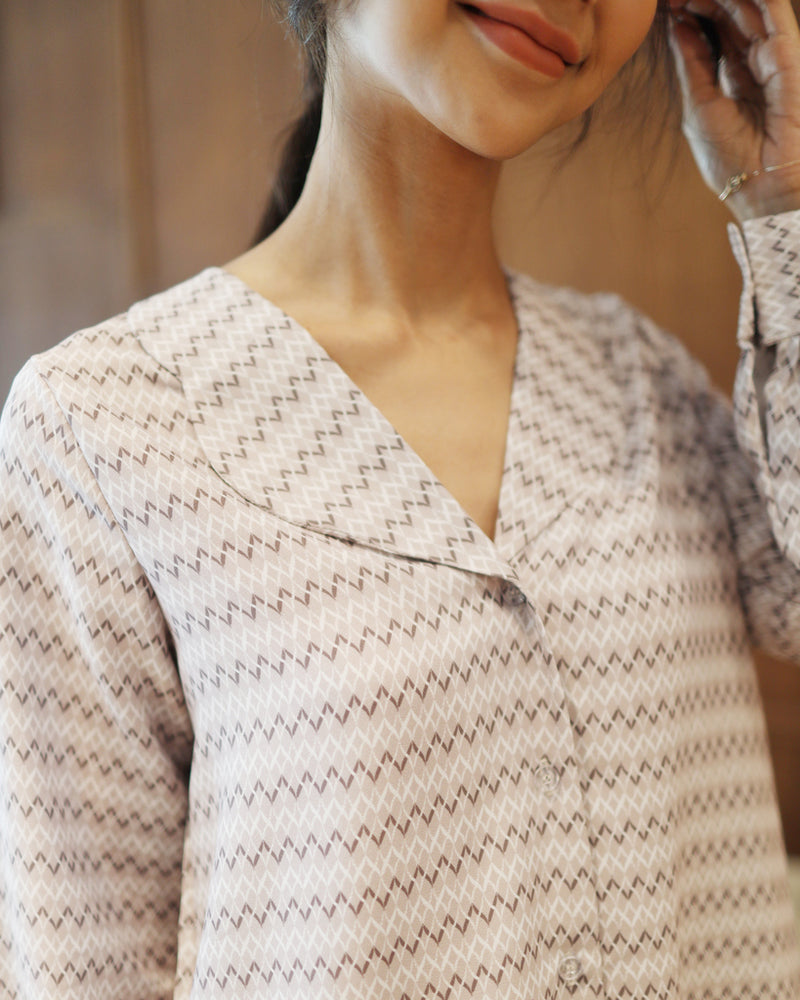 Keira Mauve Print Dress