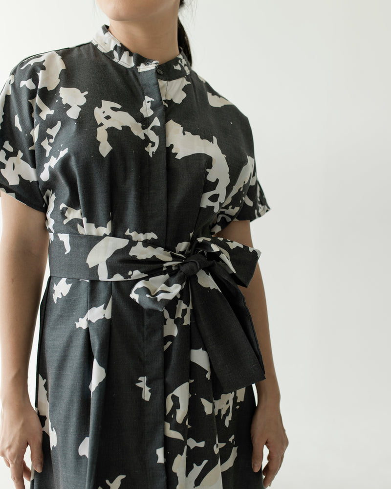 Noa Dark Gray Print Dress