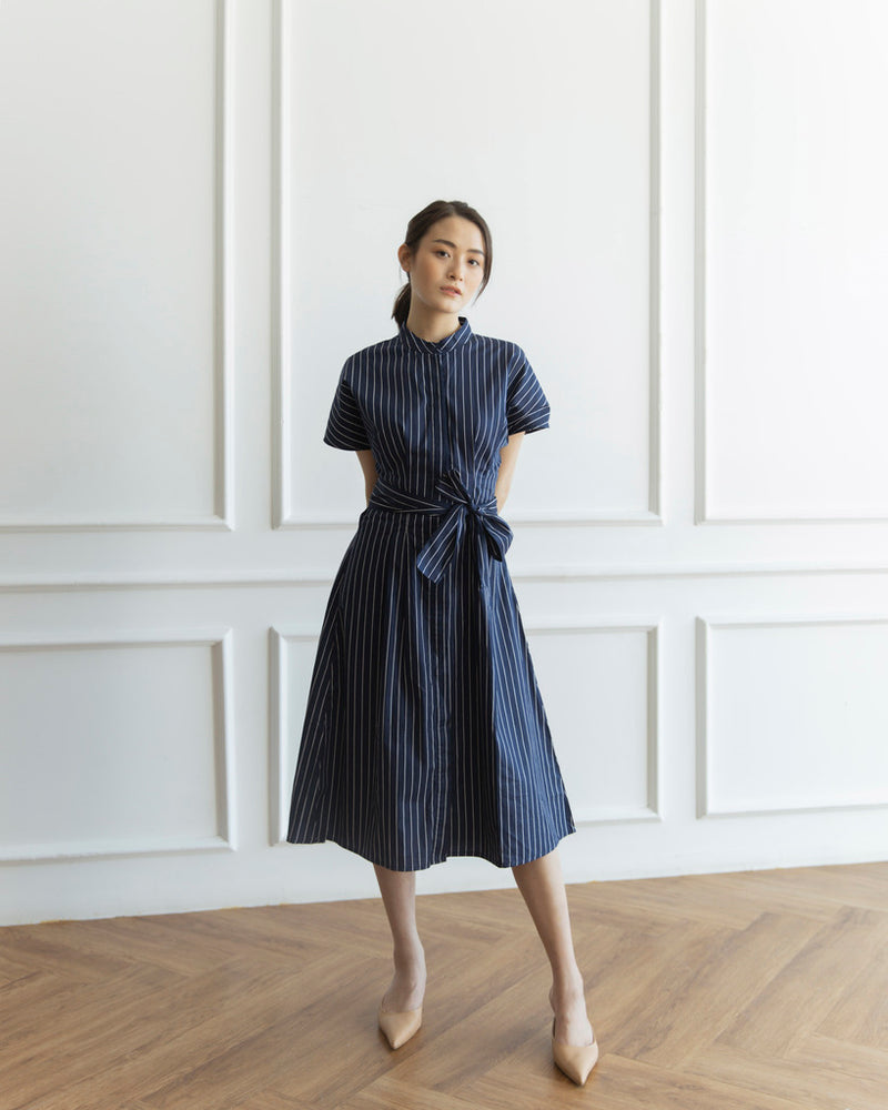 Noa Navy Stripes Dress