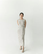Vean Light Gray Print Dress