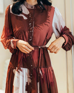 Lina Terracotta Print Dress