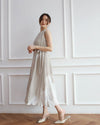 Emily Light Gray Print Dress