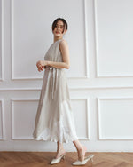 Emily Light Gray Print Dress
