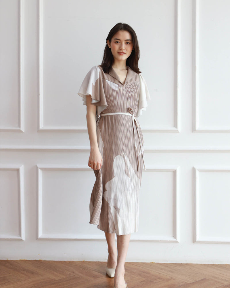 Arla Brown Print Dress
