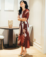 Paulina Terracotta Print Dress