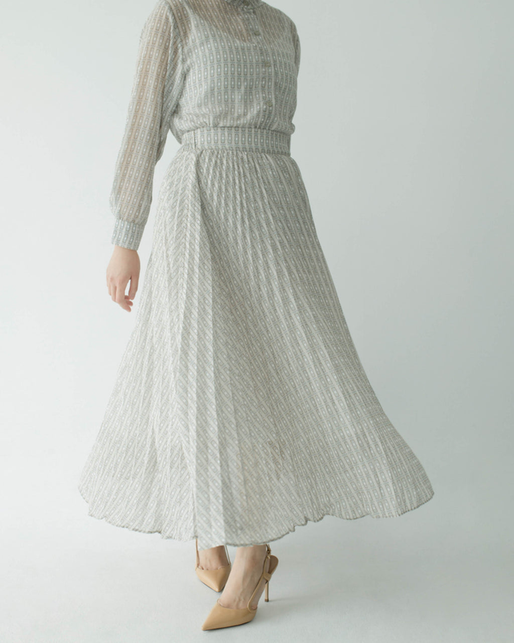 Yuna Latte Print Skirt