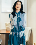 Lina Midnight Blue Print Dress