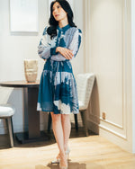 Lina Midnight Blue Print Dress