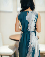 Vean Midnight Blue Print Dress
