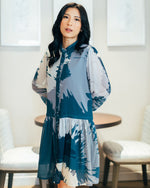 Lina Midnight Blue Print Dress